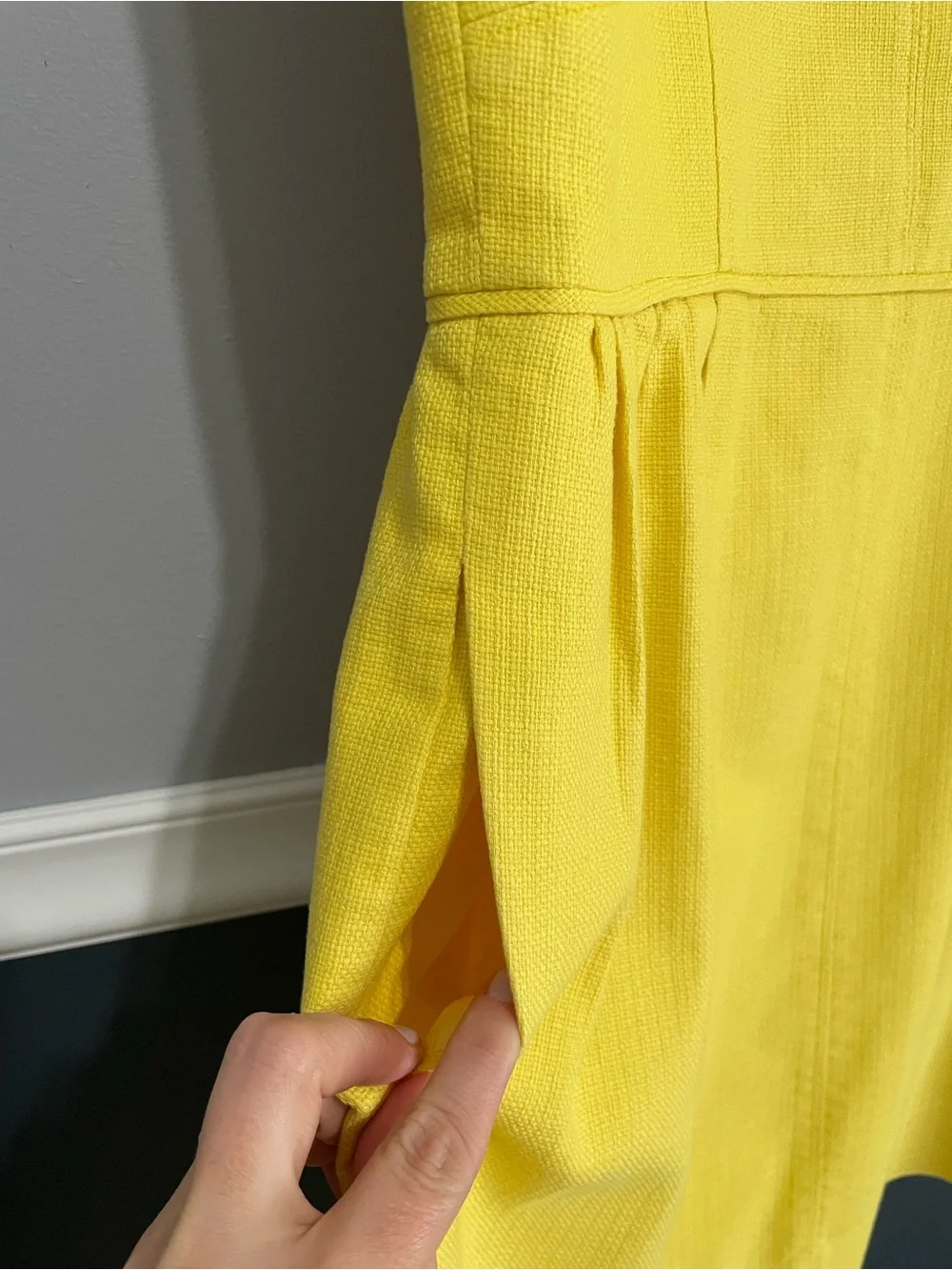 J Crew Yellow Sheath Dress with pockets!